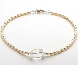 Clear Quartz and Fresh Water Pearl Necklace