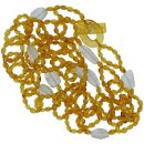 Aquamarine and amber necklace